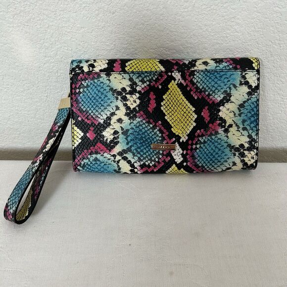 Aldo Wristlet Multicolor PUC Y2K Retro Style 90’s Faux Snakeskin Street style - Picture 2 of 10